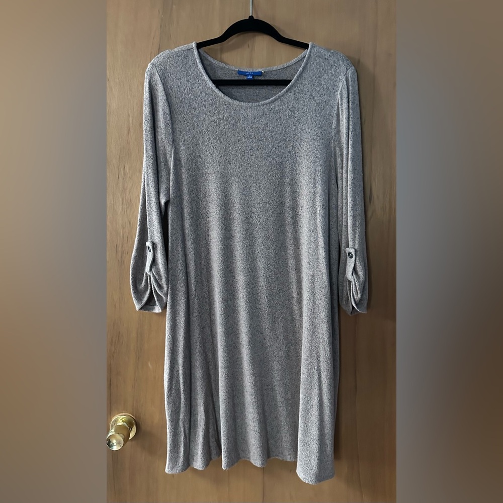 Apt. 9 Soft gray with a slight pink tone / heathered knit tunic/dress